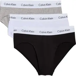 Calvin Klein Herren 3er Pack Hip Briefs Unterwäsche, Mehrfarbig (Schwarz/Weiß/Graue Heather), XS