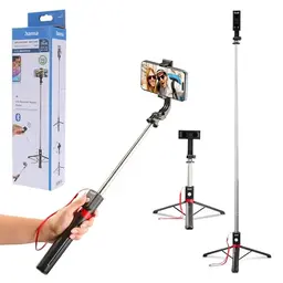 Hama Selfie Stick & Stativ für Handy, Bluetooth-Fernbedienung, 30–110cm, leicht, kompakt, für iPhone & mehr
