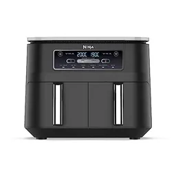 Ninja Foodi Dual Zone Heißluftfritteuse 7,6L, 2 Fächer, Antihaft, 6-in-1, für 4-6 Portionen, Schwarz