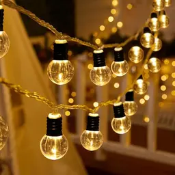 LED Globe Lichterkette mit Batterien, 10 dekorative Kugeln für Innen und Außen, perfekt für Parties und Weihnachten