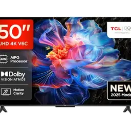 TCL 50V6C 50 Zoll 4K HDR Smart TV mit Google TV und Dolby Audio