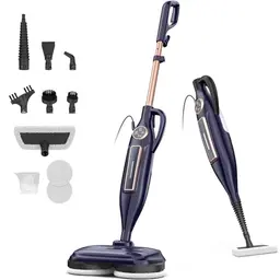 DEVOAC Dampfreiniger mit 8-in-1 Pads, schnellheizend in 15 Sekunden, 1200W, ideal für verschiedene Bodenarten