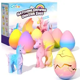 Einhorn Regenbogeneier für Kinder - 6er Pack Geschenke für Mädchen & Jungen, Geburtstags- und Ostergeschenke ab 3 Jahren