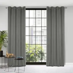 Eurofirany Carlo Blackout Vorhang 135x250 cm, Grau, 1 Stk., blickdicht und wärmeisolierend