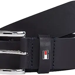 Tommy Hilfiger Damen Ledergürtel, Blau (Night Sky), 90 cm