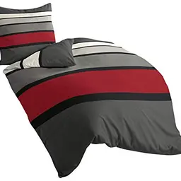 Bierbaum Bettwäsche 4757, Mako-Satin, rot, 155x220 + 80x80 cm