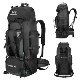 Axrye 90L wasserdichter Wanderrucksack für Outdoor, Trekking und Camping