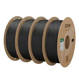 eSUN Matte PLA Filament 1,75 mm, 4 x 1kg, Dunkelschwarz, mattierte Textur, für 3D-Drucker