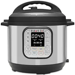 Instant Pot Duo 80 Multikocher 7,6L, Edelstahl, Silber - Schnellkochtopf, Schongarer, Reiskocher und Dampfgarer