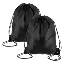 Gjinxi Sportbeutel Kordelzug Rucksack für Fitnessstudio, Yoga und Freizeit – Schwarz