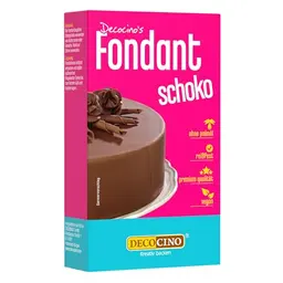 DECOCINO Fondant Schoko – 250 g, perfekt zum Verzieren von Kuchen, Torten und Cupcakes, palmölfrei & vegan