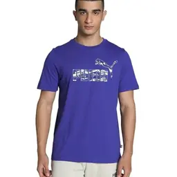 PUMA Unisex Camo Graphic Tee, Lapislazuli, S