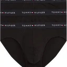Tommy Hilfiger Herren 3er Pack Hip Briefs, Schwarz, XXL