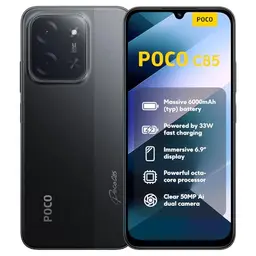 XIAOMI Poco C85 Smartphone, 8+256GB, 6,9" Display, 50MP Kamera, 6000mAh, Schwarz
