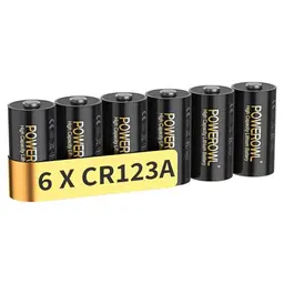 POWEROWL CR123A 3V Lithium Batterie, 6 Stück