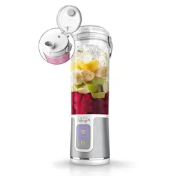 Ninja Blast Kabelloser Mini Mixer, 530ml, Auslaufsicher, Zerkleinert Eis & Obst, Weiß