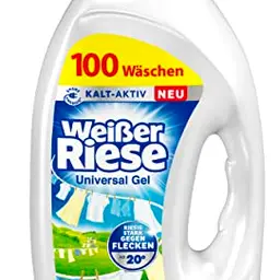 Weißer Riese Universal Gel - Vollwaschmittel für strahlend saubere Wäsche, aktiv ab 20° C, 100 Waschladungen