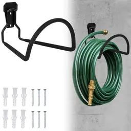 Zuxbolf 2er Set Wand Schlauchhalter für Gartenschläuche - Stahl Schlauchaufhängung für Garten und Garage