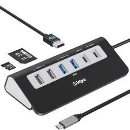 9-in-1 USB C Hub mit 4K HDMI und 100W PD – Docking Station für MacBook Air/Pro, iPad und Typ C Tablets