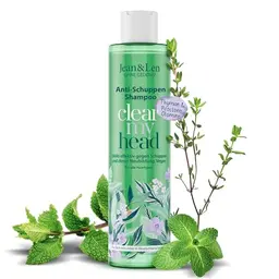 Jean & Len Anti-Schuppen Shampoo, mit Thymian & Minze, für tägliche Haarwäsche, vegan, 300 ml