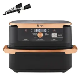 Ninja Foodi FlexDrawer Dual Zone Heißluftfritteuse, 7-in-1, Schwarz & Kupfer
