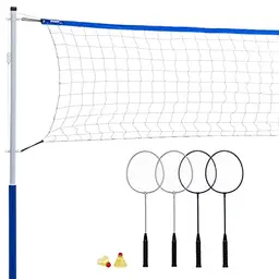 Franklin Sports Tragbares Badminton-Set – Für Erwachsene und Kinder – Inkl. 4 Schläger – Ideal für den Garten