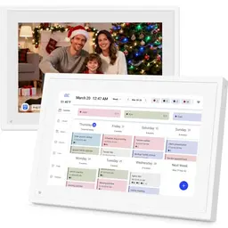 Hesmor 10,1 Zoll Digitaler Kalender mit Touchscreen & Familienplaner, 32 GB Speicher, Weiß