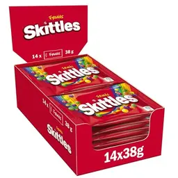 Skittles Crazy Fruits Fruchtbonbons Großpackung 14 Tüten (532g) Vegane Süßigkeiten