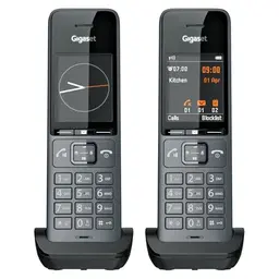 Gigaset Comfort 520HX Duo Schnurloses Telefon mit 2 Mobilteilen, Titan-Schwarz, kompatibel mit Fritzbox & DECT-Basis, ohne Basis