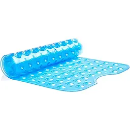 TranquilBeauty rutschfeste Badematte mit Saugnäpfen | Blau 100x40cm | Maschinenwaschbar | Ideal für Senioren & Kinder