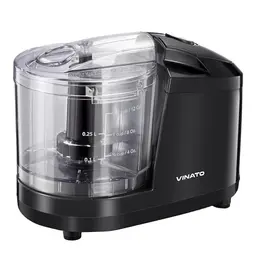 VINATO Elektrischer Fleischwolf und Zerkleinerer für Fleisch, Zwiebeln, Obst & Gemüse - 1.5 CUP
