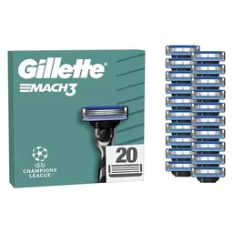 Gillette Mach3 Rasierklingen für Männer, 20 Ersatzklingen für sanftes Gleiten