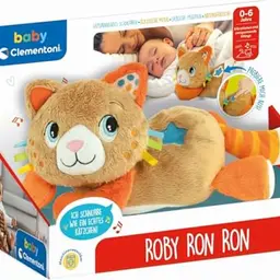 Clementoni Baby Kitty - Schlaf- und Kuschelkätzchen - Schnurrendes Plüschtier für Babys