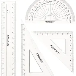 Westcott Mathe-Set 4-teilig, transparent