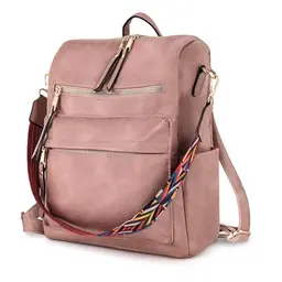 TANTOMI Damen Cityrucksack Altrosa, Mittelgroß, Elegant & Modisch für Reise, Schule & Arbeit
