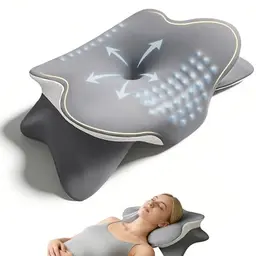 Nackenstützkissen mit 3D-Design, hypoallergen und waschbar, ideal für Seiten-, Rücken- & Bauchschläfer