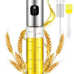 MRUN BONE Ölsprüher für Speiseöl, 100ml, Glasflasche mit Trichter, BPA-frei