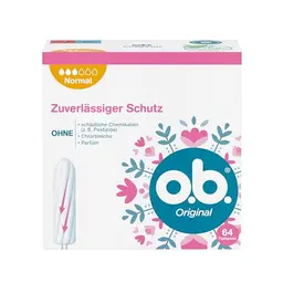 o.b. Original Normal Tampons, für mittlere/stärkere Tage, 64 ST