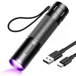 GEARLITE LED UV Taschenlampe, wiederaufladbar, wasserfest, 395nm, für Bernsteinsuche, Geocaching & Heimtierentwicklung