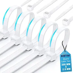 BIBTIM Kabelbinder, 100er-Pack, Premium-Nylon, für Haus, Garten, Büro und DIY