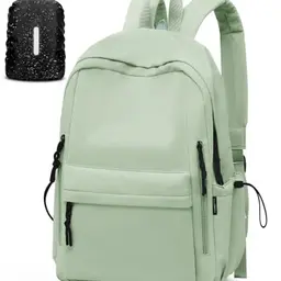 FIORETTO Damen Schulrucksack mit Regenschutz, passend für 15,6" Laptop, Anti-Diebstahl-Tasche, ideal für Schule, Uni, Pendeln & Reisen, Hellgrün