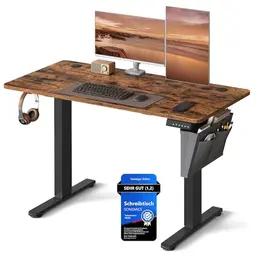 SONGMICS Höhenverstellbarer Schreibtisch 120 x 60 cm