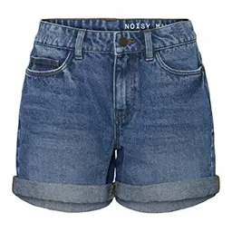 Noisy May Damen Shorts, Medium Blue Denim, Größe L