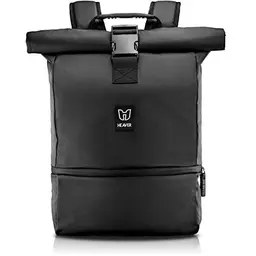 HEAVER® Rolltop Rucksack für Damen und Herren, wasserabweisend, ideal für Uni und Freizeit
