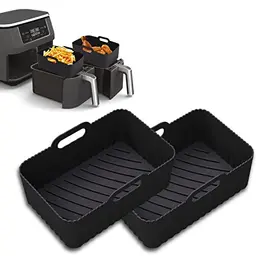2Pcs Silikonformen für Ninja Foodi Max AF400EU AF300EU und Double Stack XL SL400EU Heißluftfritteuse