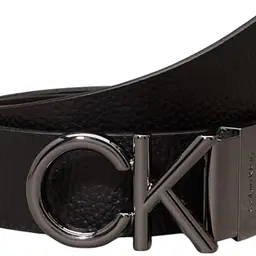 Calvin Klein Verstellbarer Gürtel Herren, Schwarz/Dunkelbraun, 35mm, 115 cm