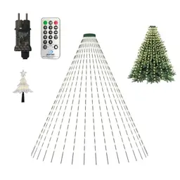 DANGZW Weihnachtsbaum Lichterkette, 350 LEDs, 2m, Wasserfeste Weihnachtsbeleuchtung für 1,5-2,4m Bäume, 8 Modi - Warmweiß