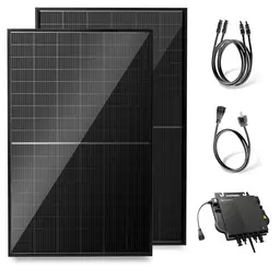 Solakon® 1000W Balkonkraftwerk - Komplettset mit 800W Wechselrichter und 500W bifazialen Solarmodulen