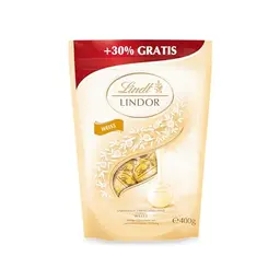 LINDOR Weiße Schokolade Kugeln | 400 g | Zartschmelzende Pralinen | Schokoladengeschenk