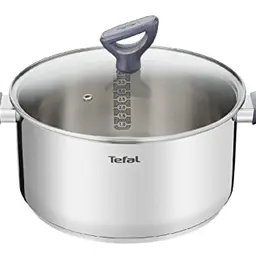 Tefal Daily Cook Edelstahl-Kochtopf 20cm mit Deckel, ausgießhilfe & Thermokunststoff-Griff